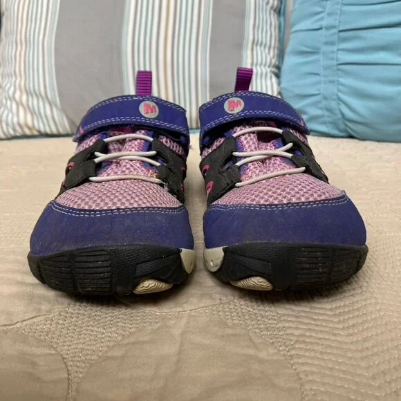 2 Pr. Merrell Trail Glove (sz. 3) & Pure Glove (sz. 2). Purple and in good cond. - Picture 2 of 16